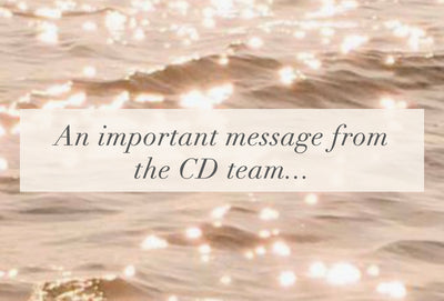 An Important Message From The CD Team...